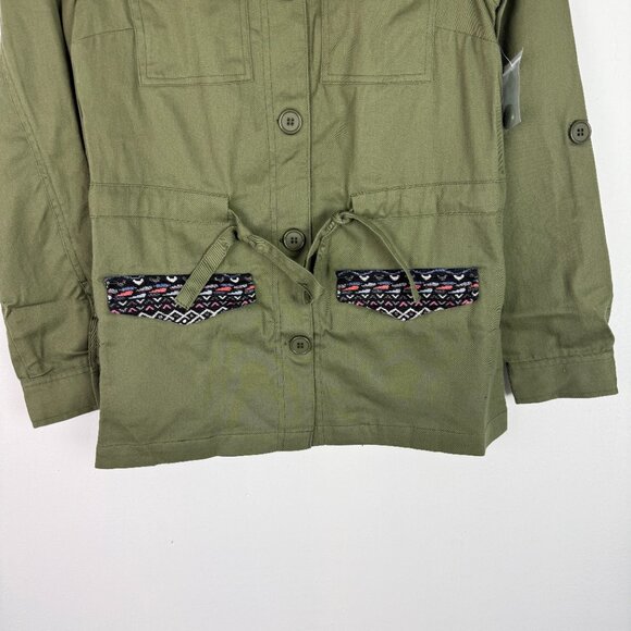 NWT Modcloth Assorted Occasions Anorak Utility Jacket Army Green Size XXS NEW - Picture 3 of 15